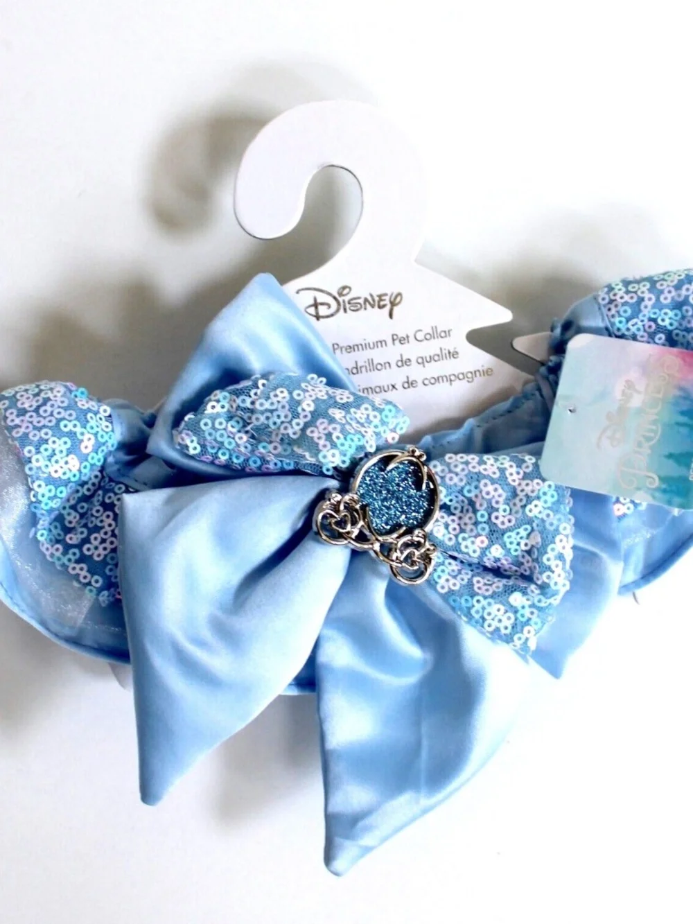 Disney Princess Cinderella Sequin Premium Pet Collar Size M NEW